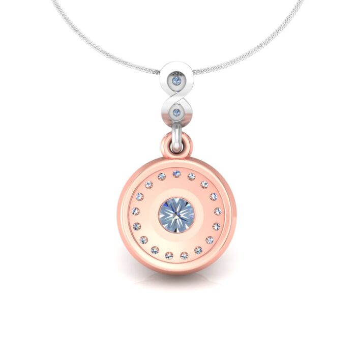 Round Diamond Pendant / Locket 3D CAD free File - Image 3