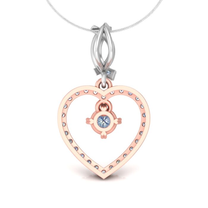 Heart shape Diamonds Locket/Pendant 3D CAD File - Image 3