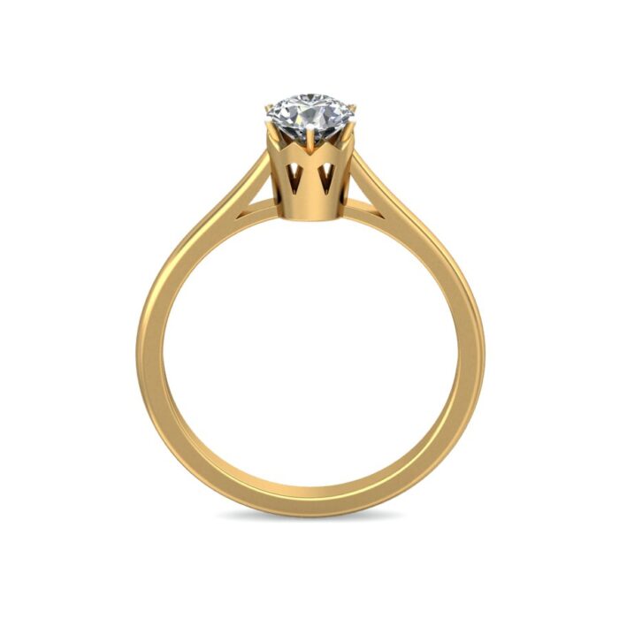 Solitaire Wedding Engagement Ring 3D Print Model - Image 2