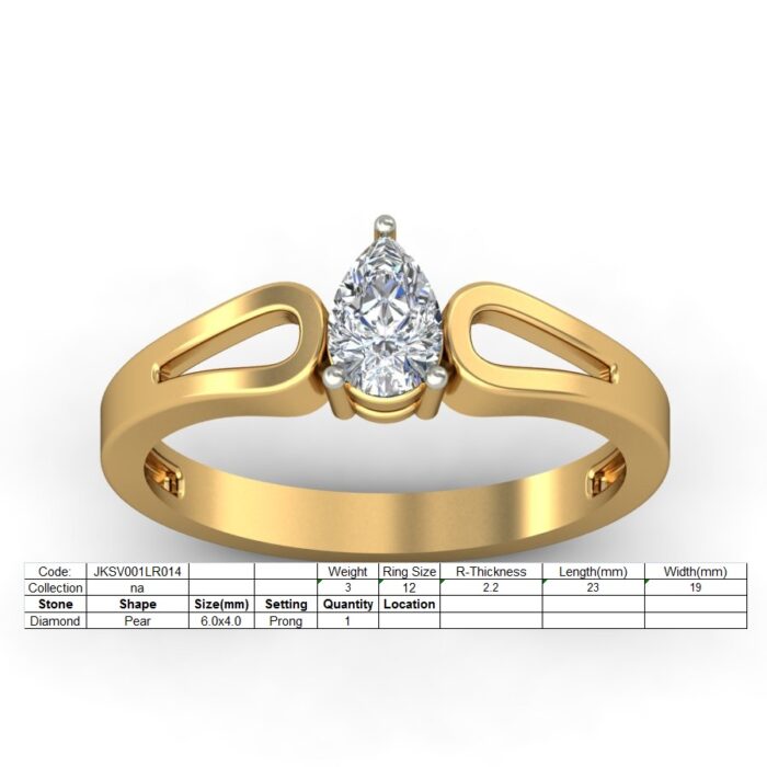 Solitaire Wedding Engagement Ring Free 3D model - Image 2
