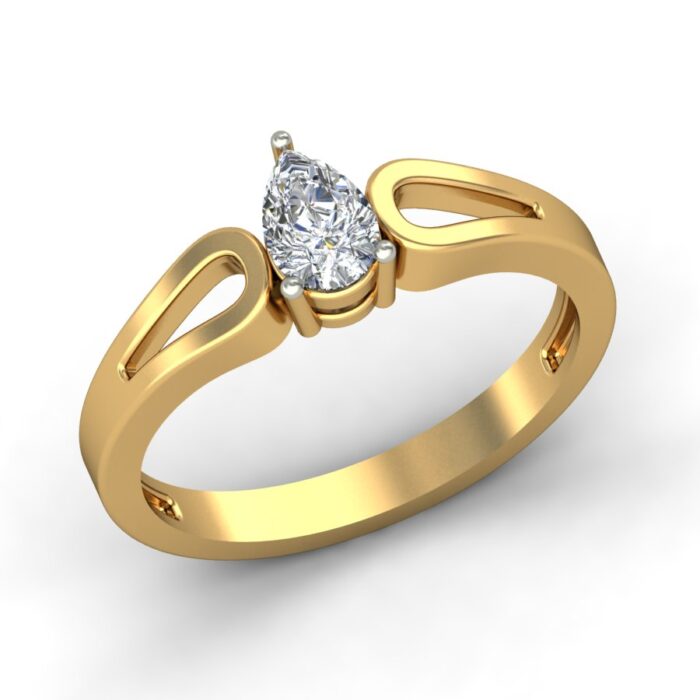 Solitaire Wedding Engagement Ring Free 3D model - Image 4