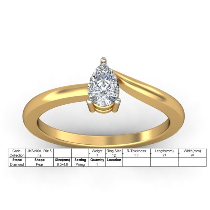 Solitaire Wedding Engagement Ring Free 3D model - Image 3