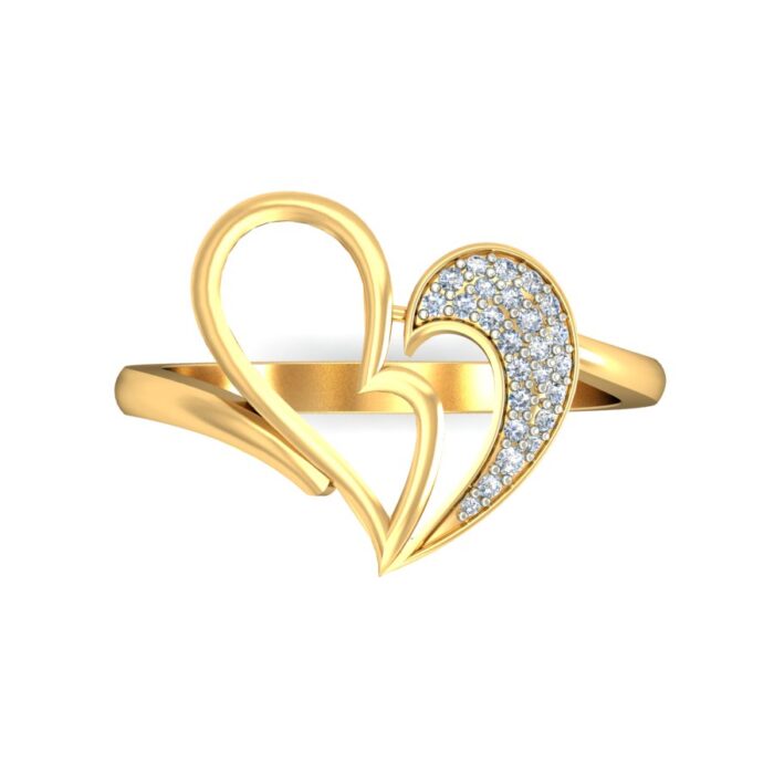 Heart Shape Diamond Ring 3D Print File - Image 4