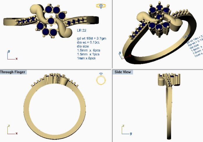 Diamond Ring Free 3D CAD File - Image 2