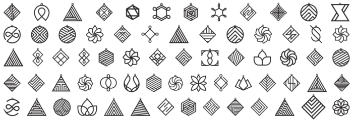 Random style Necklace and Earring Design For Laser Cut and Engraving