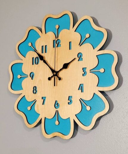 Laser Cut Flower Wall Clock