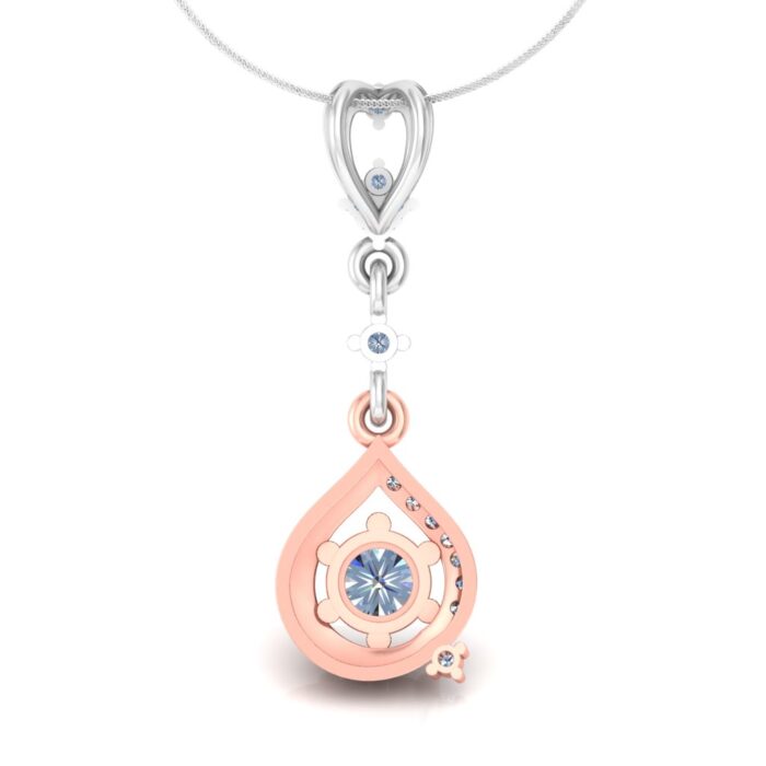 Free CAD File | Diamond Necklace Design | 3D Jewelry Rendering | Solitaire Pendant - Image 3