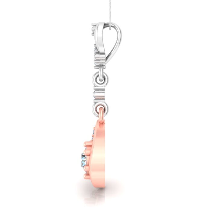 Free CAD File | Diamond Necklace Design | 3D Jewelry Rendering | Solitaire Pendant - Image 4