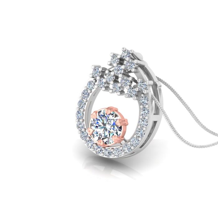 Free CAD File | Diamond Necklace Design | 3D Jewelry Rendering | Pendant - Image 2