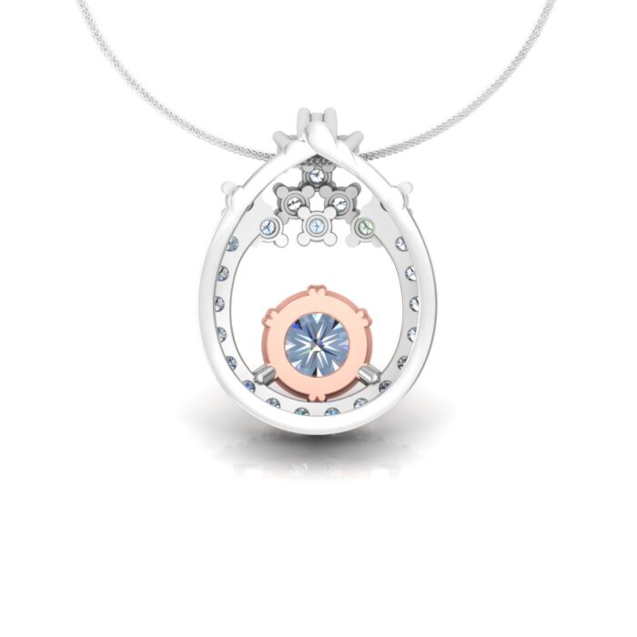 Free CAD File | Diamond Necklace Design | 3D Jewelry Rendering | Pendant - Image 3