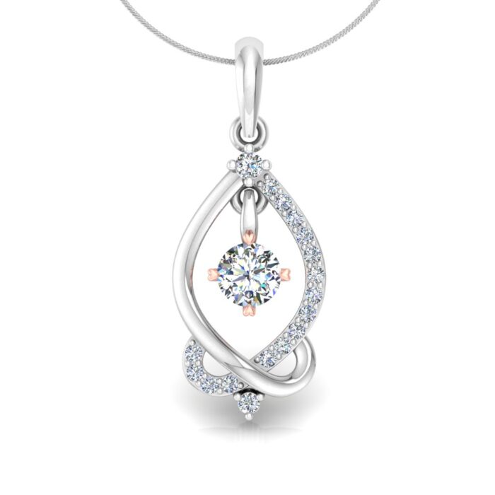 Free CAD File | Diamond Necklace Design | 3D Jewelry Rendering | Solitaire Pendant - Image 2