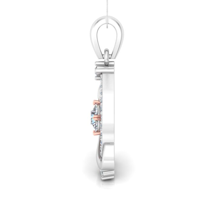 Free CAD File | Diamond Necklace Design | 3D Jewelry Rendering | Solitaire Pendant - Image 4