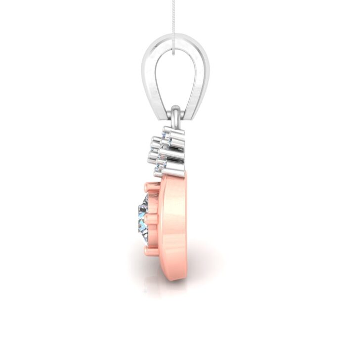 Free CAD File | Diamond Necklace Design | 3D Jewelry Rendering | Solitaire Pendant - Image 4