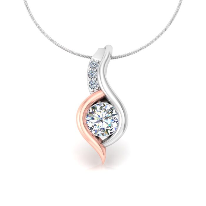Free CAD File | Diamond Necklace Design | 3D Jewelry Rendering |  Pendant