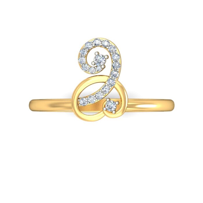 Exquisite Gold  Diamond Ring - Free CAD Jewelry Rendered Design - Image 3