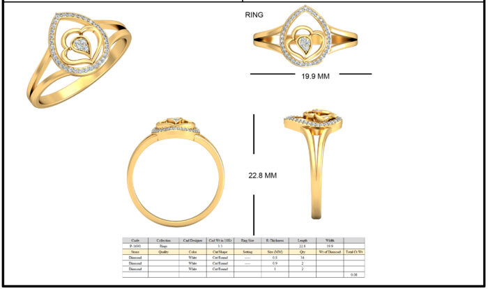 Free Diamond  Wedding Ring 3D CAD & STL Files Download - Image 5