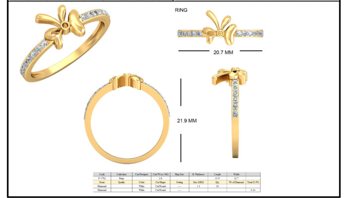 Free Diamond Wedding Ring 3D CAD & STL Files Download - Image 2