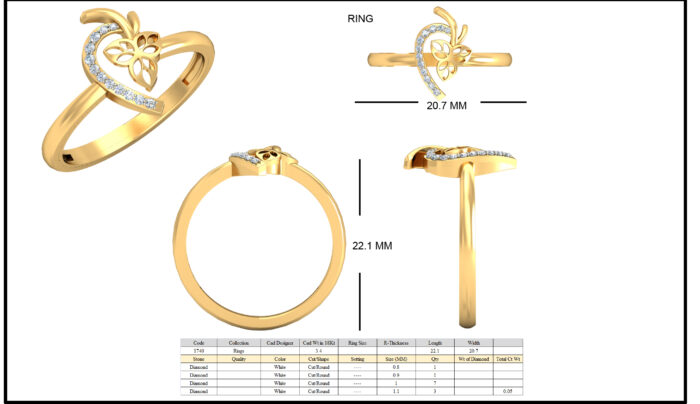 Free Diamond Wedding Ring 3D CAD & STL Files Download - Image 5
