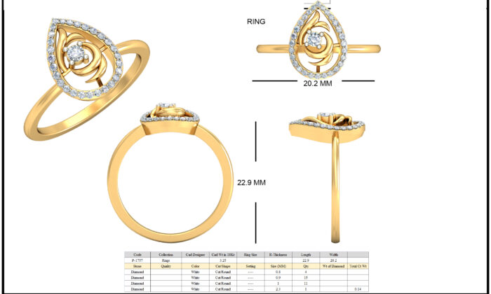 Free Diamond Wedding Ring 3D CAD & STL Files Download - Image 3