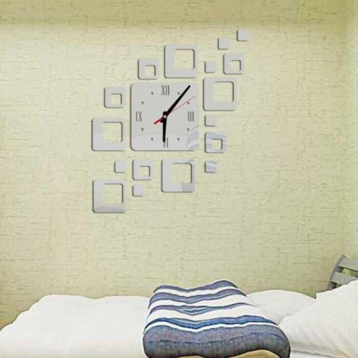 Laser Cut Free CDR File  Mirror Wall Clock - Image 3