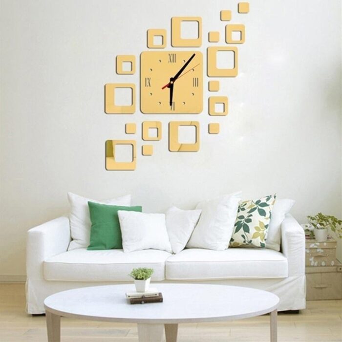 Laser Cut Free CDR File  Mirror Wall Clock - Image 2