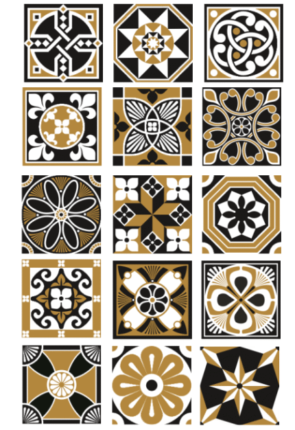 Free Decorative Ornaments Vector Set | 15 Vintage Tile Designs for Laser Cutting & Printing (CDR, SVG, DXF)
