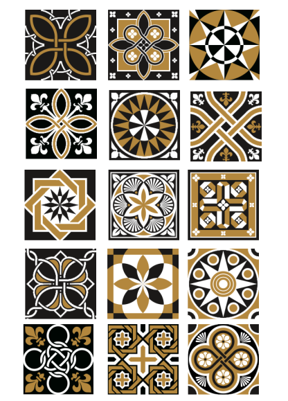 Free Decorative Ornaments Vector Set | 15 Vintage Tile Designs for Laser Cutting & Printing (CDR, SVG, DXF)