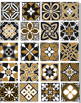 Free Decorative Ornaments Vector Set | 20 Vintage Tile Designs for Laser Cutting & Printing (CDR, SVG, DXF)