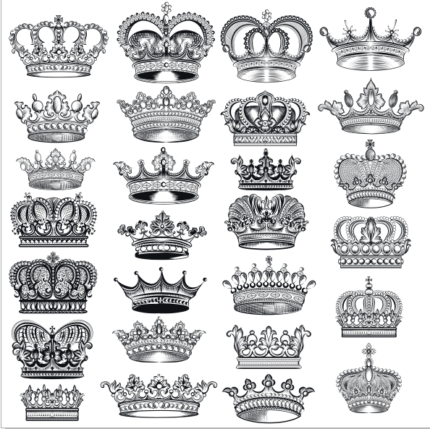 Free Crown Vector Designs | Royal Crown Clipart for Engraving & Printing (CDR, SVG, PNG)