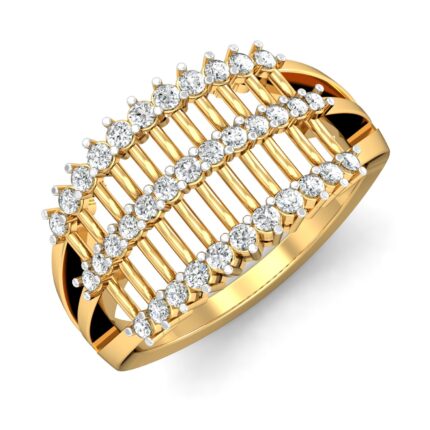 Free CAD Ring Design – Diamond Gold Ring 3D Model for Jewelry Design & Casting