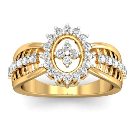Free CAD Ring Design – Diamond Gold Ring 3D Model for Jewelry Design & Casting