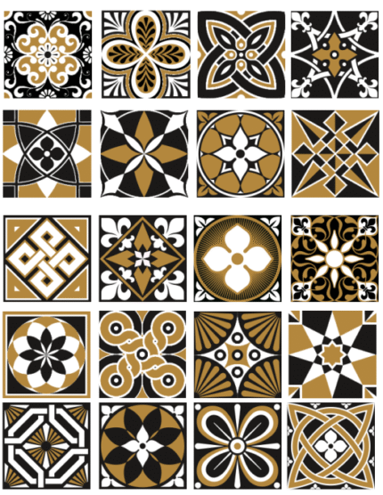 Free Vintage Ornamental Pattern Vector Set – 20 Decorative Tile Designs for Laser Cutting & Printing