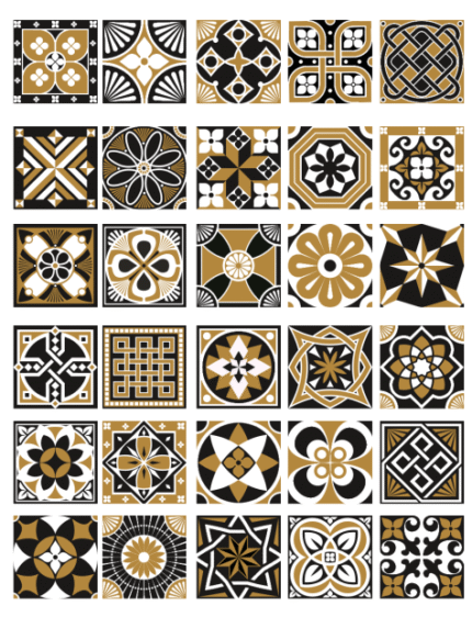 Free Vintage Ornamental Pattern Vector Set – 30 Decorative Tile Designs for Laser Cutting & Printing