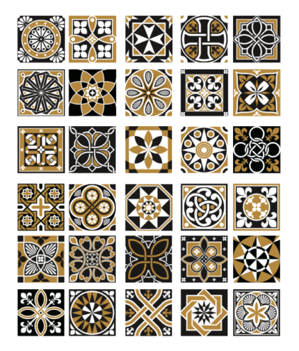 Free Vintage Ornamental Pattern Vector Set – 30 Decorative Tile Designs for Laser Cutting & Printing