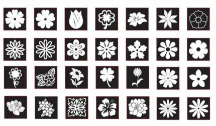 Free Flower Vector Files Collection | Laser Engrave free Vector Flowers