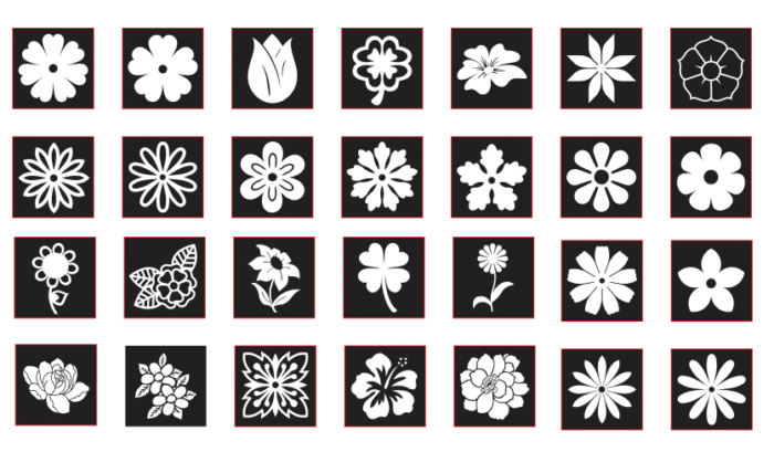 Free Flower Vector Files Collection | Laser Engrave free Vector Flowers