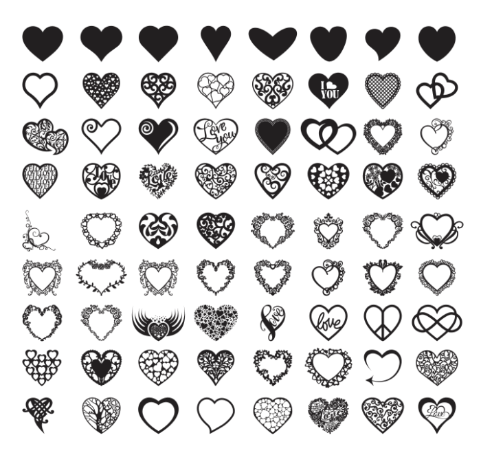 Free Heart Vector Designs | 100+ Decorative Love & Valentine Heart SVG/CDR Files for Laser Cutting & Crafts