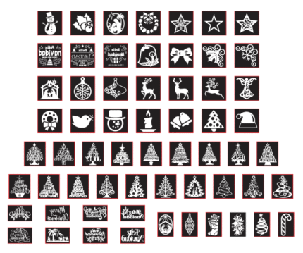 Free Christmas Stencils Vector Files Collection| Free Christmas vectors