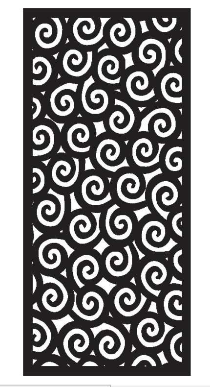 Free Laser Cut Spiral Pattern Panel Vector | Decorative CNC Wall Panel SVG DXF AI | Scroll Pattern Laser Cutting File
