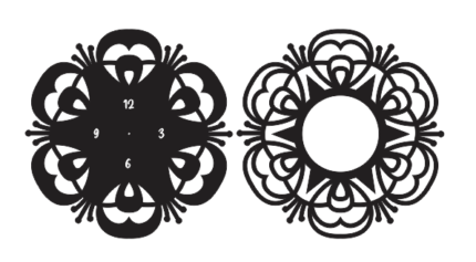 Laser Cut Vector –Mandala Wall Decorative Clock SVG, CNC DXF, AI, EPS, Cricut Silhouette Free Download