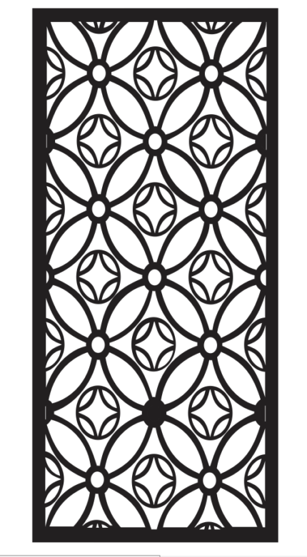 Free Geometric Floral Laser Cut Panel Vector | CNC Decorative Screen Pattern SVG DXF AI | Laser Cutting Wall Panel File